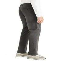 Докерс Машки големи и високи затемнети паметни панталони со паметни летања
