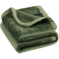 Единствени поволни цени меки луксузни фланели фланели ќебе со зелена боја 30 x40