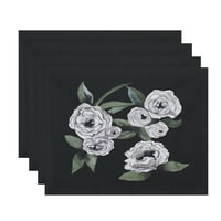 Едноставно Daisy Radiant Rose Rose Purple Floral Print PlaceMat