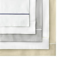 Flatiron Satin Stitch везена заштитена сатеинска нишка за броење перници, крал, бел, 2 парчиња