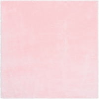 Добро ткаена опал сртот текстура со цврста светлина розова модерно крзно од фау 2'11 тркалезен килим