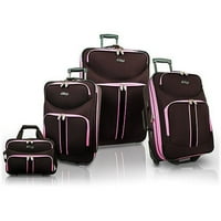 Избор на патник Сан Марино 4-парчен багаж за колекција, чоколадо и розова