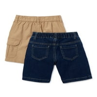Деца од Garanimals Cargo & Jean Shorts, 2-пакувања, големина 4-10