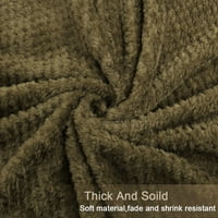 Единствени поволни цени полиестер ткаена мрежа кадифен ќебе темно зелена близначка-59 78