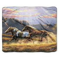 Северозападната компанија Американска наследство свила допир 50 60 Диви коњи Рашел фрла ќебе, секој