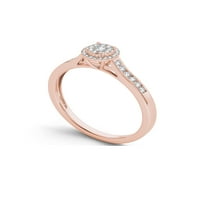 1 4CT TDW Diamond 10K Rose Gold Gold Diamond Ringвонат прстен