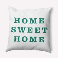 20 20 Едноставно Daisy Home Sweet Home Home Indoor Outdoor Pillow, Kelly Green Qty 1