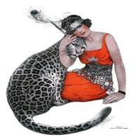 Мармонт Хил Лејди и леопард од Сара Стилвел-Вебер сликарство на платно