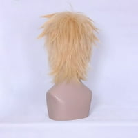 Уникатни поволни цени за човечки перики за коса за жени дама 13 жолта кадрава перика со капаче за перика
