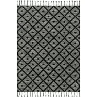 Nuloom Jinny Trellis Волна област килим, 6 '9', темно сива боја