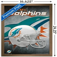 Мајами делфини - постер за wallидови на шлем, 14.725 22.375