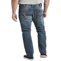 Сребрени фармерки копродукции Машки Еди Опуштено вклопени фармерки со нозе, големини на половината 30-42