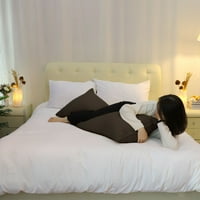 Единствени поволни цени долги перници за перници за микрофибер покрива кафеава 20 x60