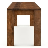 Мебел на Америка Хилкрист цврста дрво клупа, природен тон, 68-во